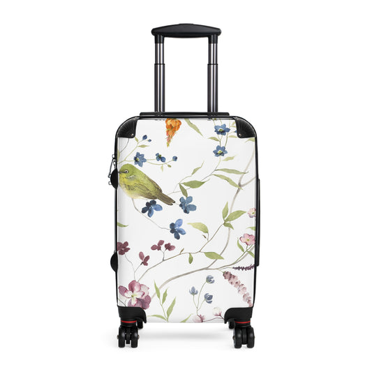 Bird & Blossom Carry-On Suitcase — Floral Travel Luggage