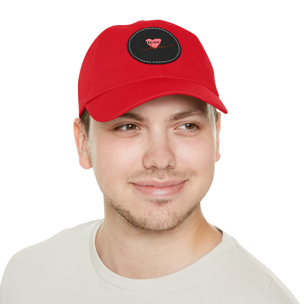 Leather Patch Dad Hat — Heartbeat 'endless' Design