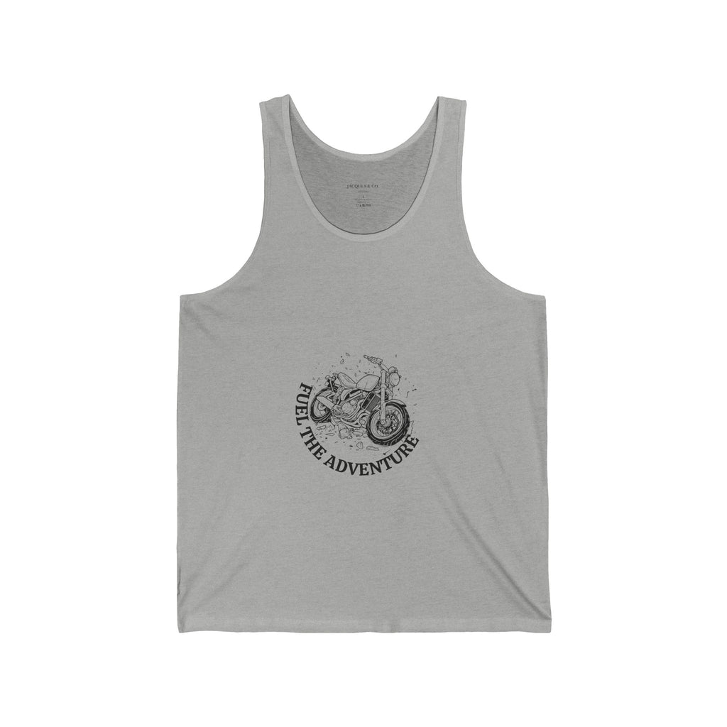 Adventure Motorcycle Tank Top — "Fuel the Adventure" Graphic