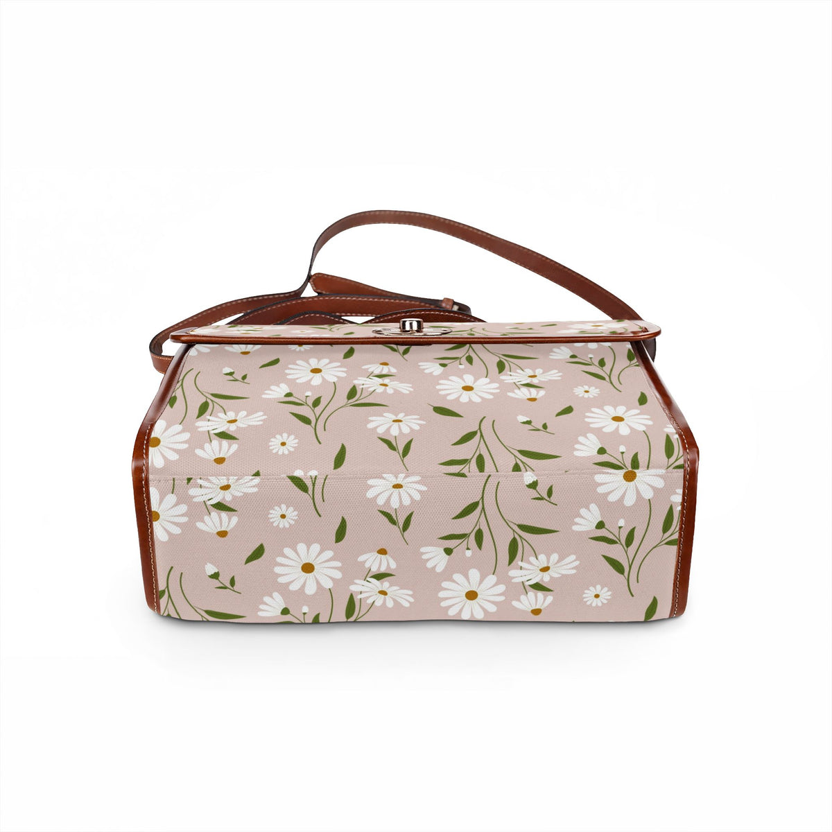 Daisy Floral Waterproof Canvas Bag — Floral Satchel Purse