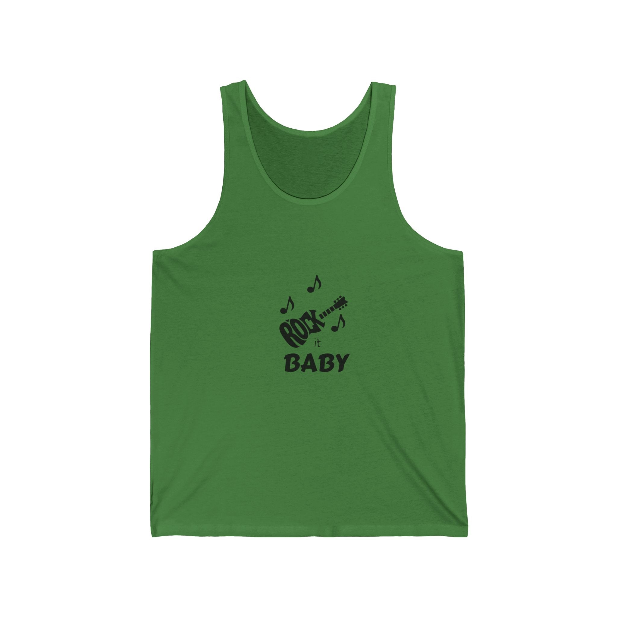 Rock Baby Tank Top — Music Note Graphic Unisex Jersey Tank