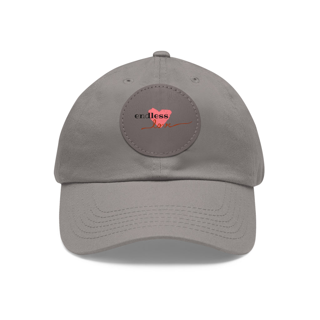 Leather Patch Dad Hat — Heartbeat 'endless' Design