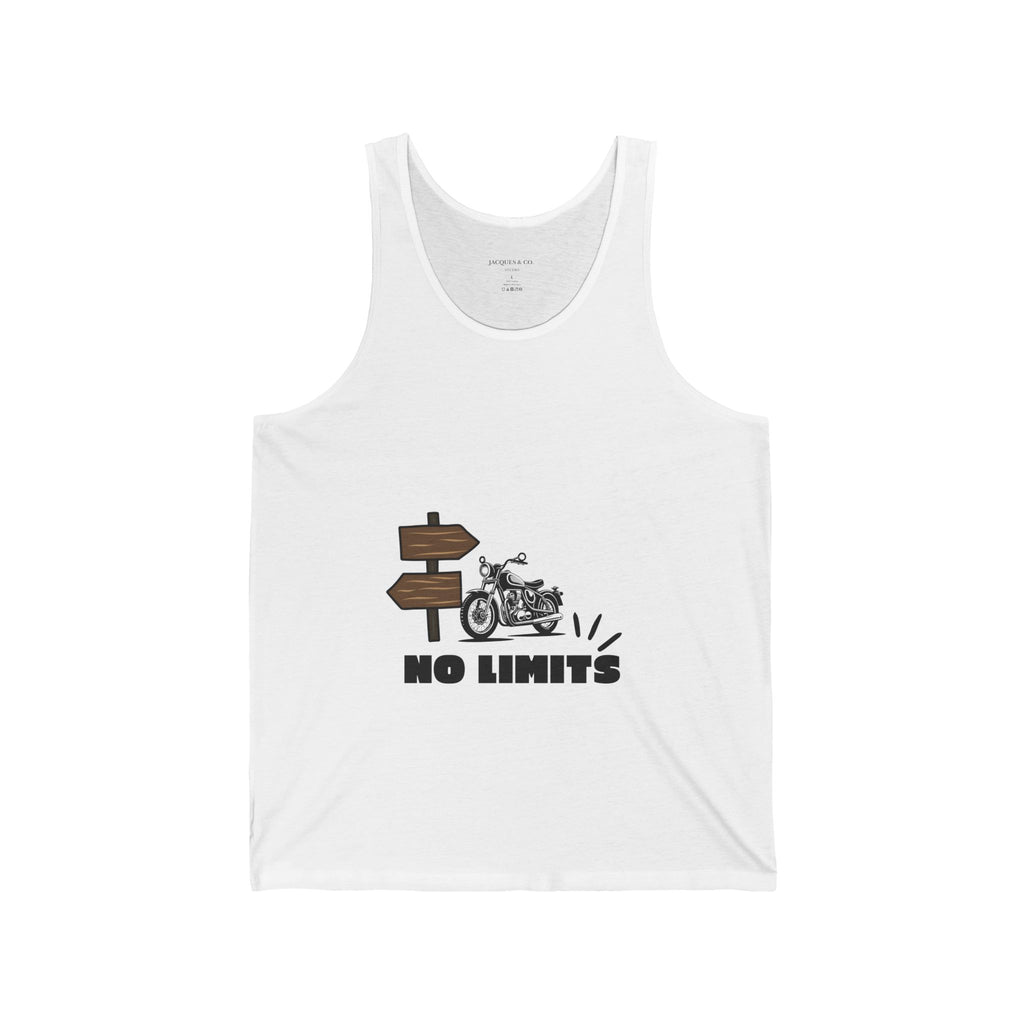 No Limits Motorcycle Tank Top — Biker Road Trip Graphic Tank