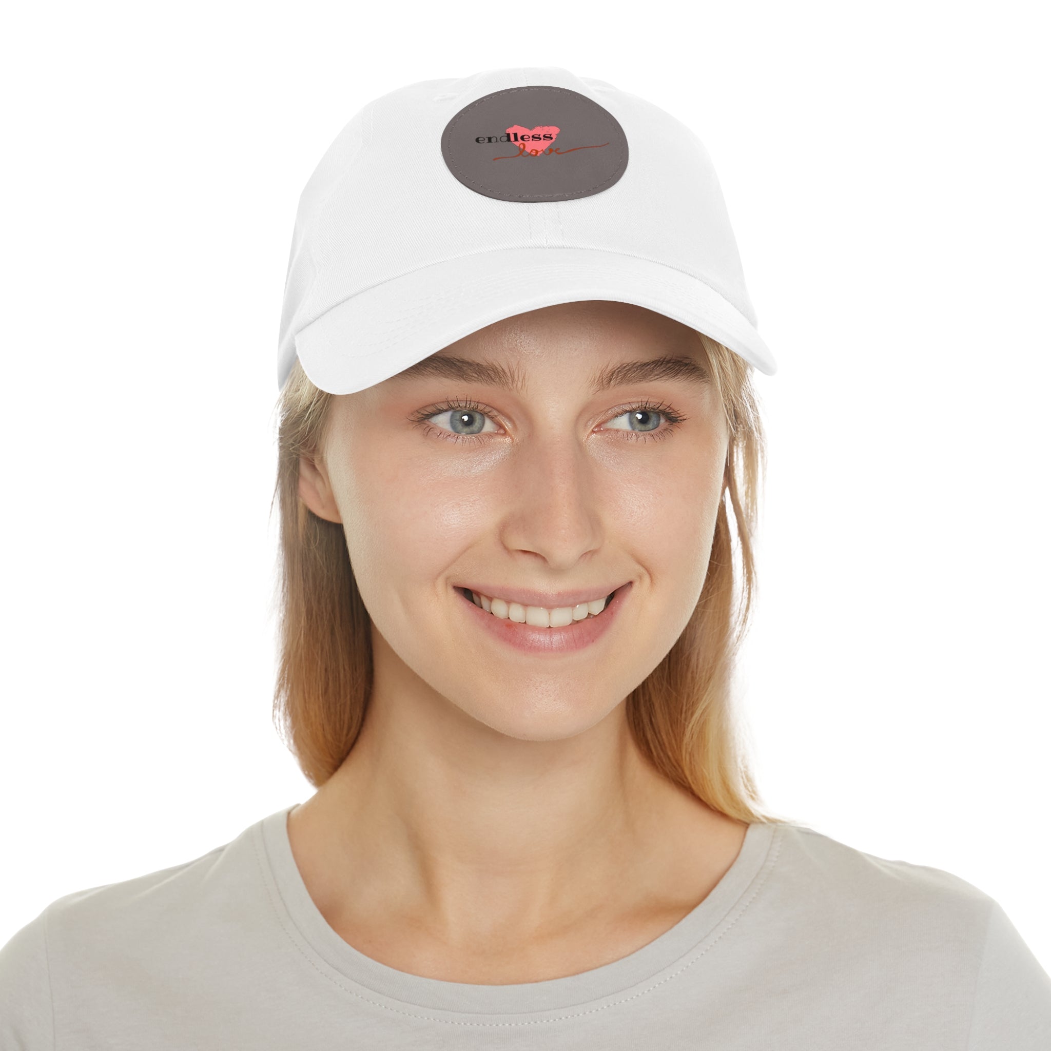 Leather Patch Dad Hat — Heartbeat 'endless' Design