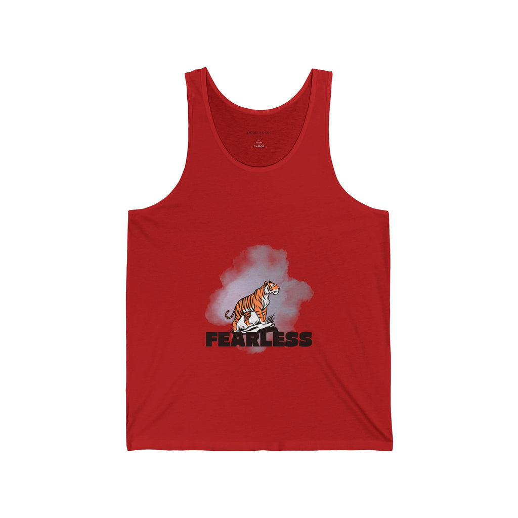 Fearless Tiger Tank Top — Bold Graphic Motivational Workout Tee