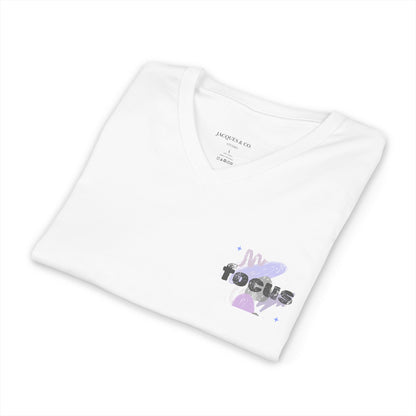 Keep It Simple V-Neck Tee — Minimalist Motivational Graphic T-Shirt