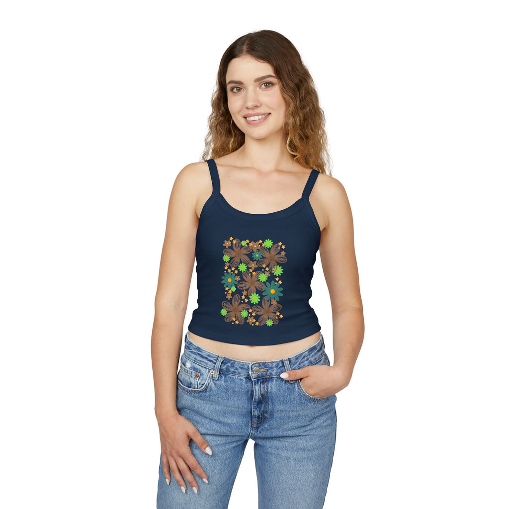 Floral Retro Garden Crop Tank