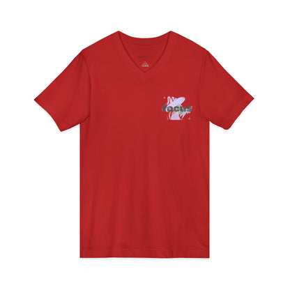 Keep It Simple V-Neck Tee — Minimalist Motivational Graphic T-Shirt