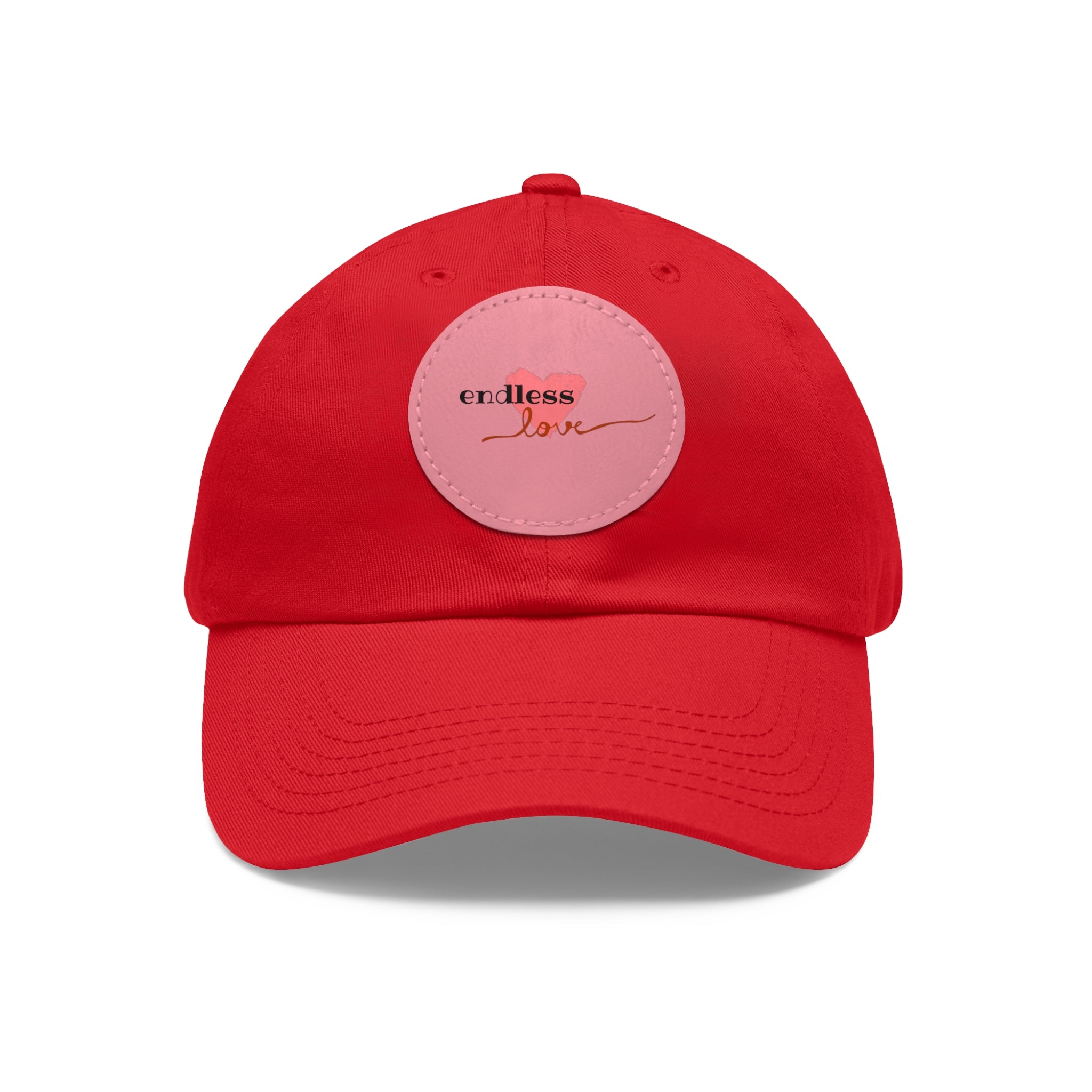 Leather Patch Dad Hat — Heartbeat 'endless' Design