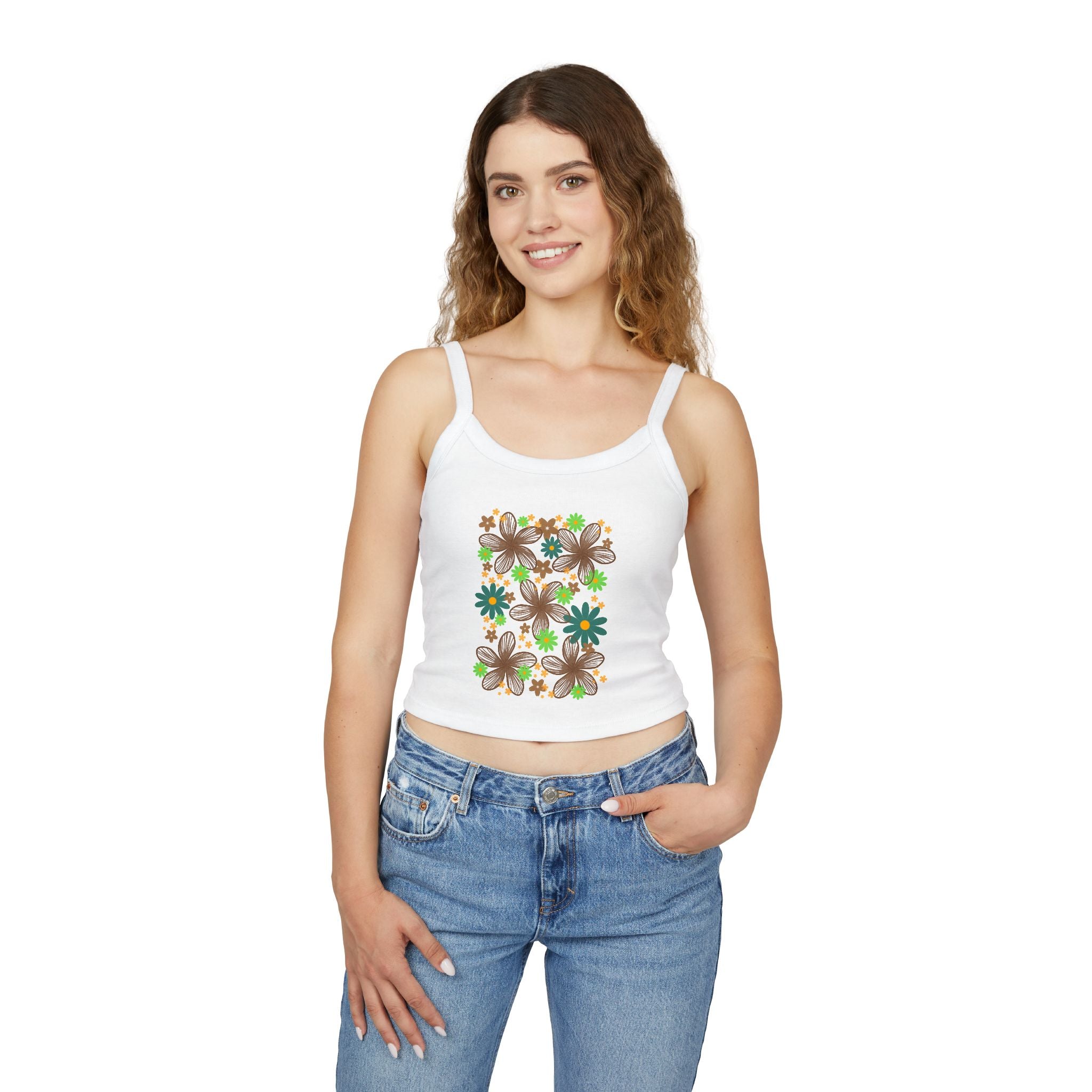 Floral Retro Garden Crop Tank