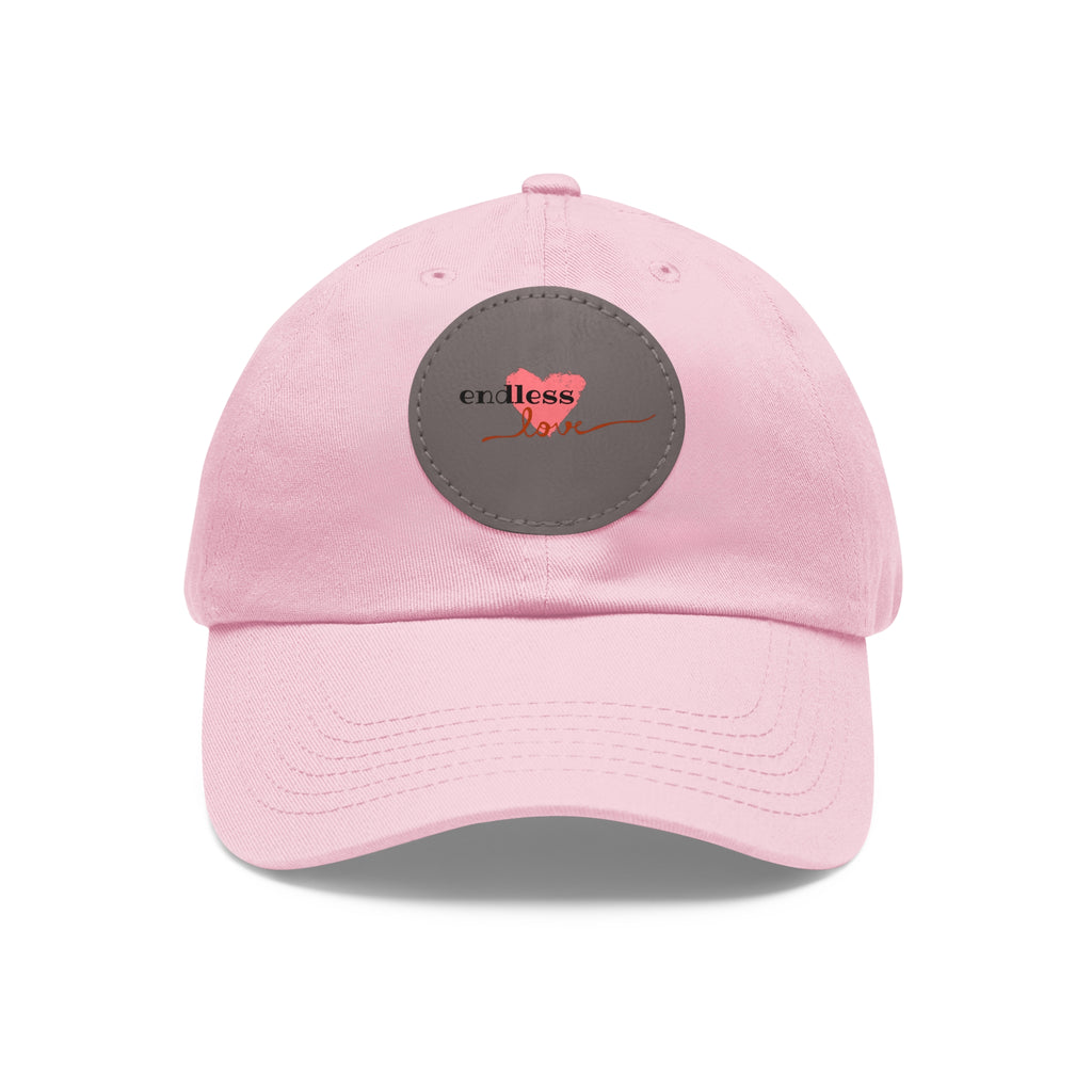 Leather Patch Dad Hat — Heartbeat 'endless' Design
