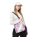 Floral Watercolor Tote Bag — Pink & Lavender Roses All-Over Print