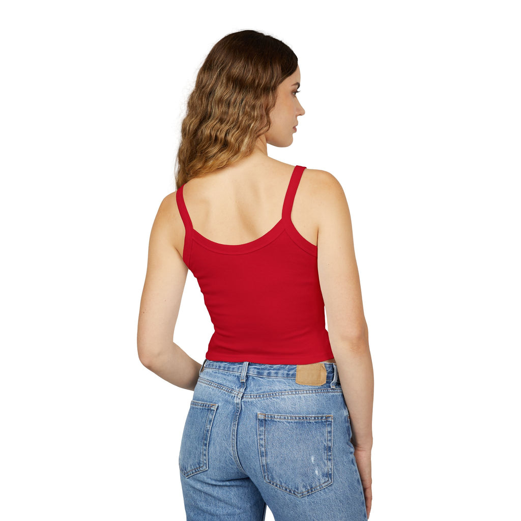 Sly Bunny Crop Tank Top – Cute Heart Bunny Graphic Spaghetti Strap