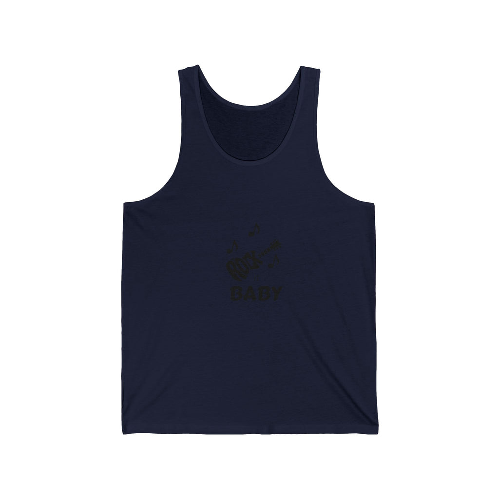 Rock Baby Tank Top — Music Note Graphic Unisex Jersey Tank
