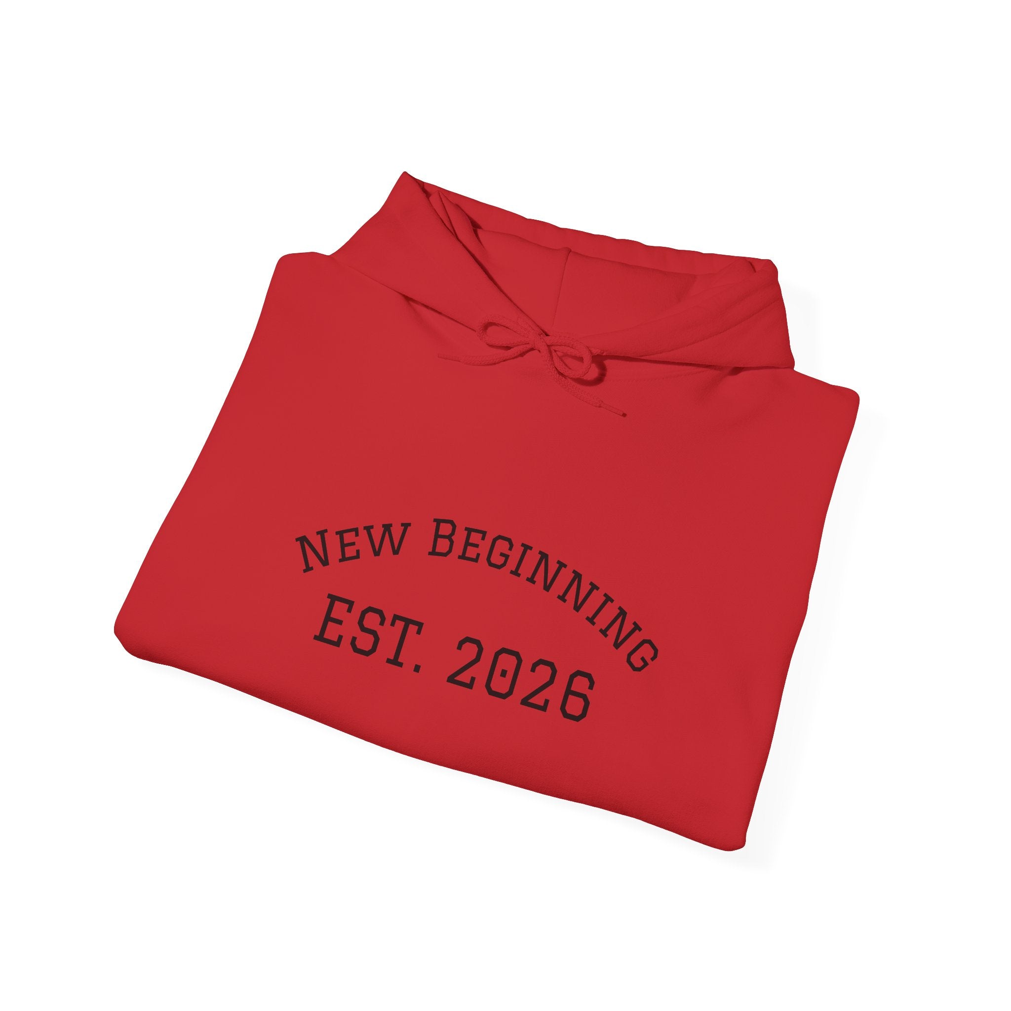 Hoodie — "New Beginning EST. 2026" Minimal Moving Forward Pullover
