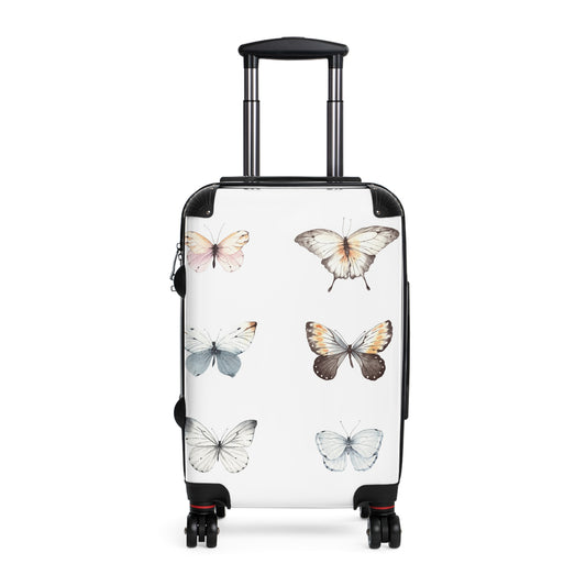 Butterfly Carry-On Suitcase — Lightweight Floral Travel Luggage