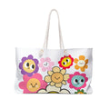 Smiling Flower Weekender Bag — Colorful Cute Floral Travel Tote