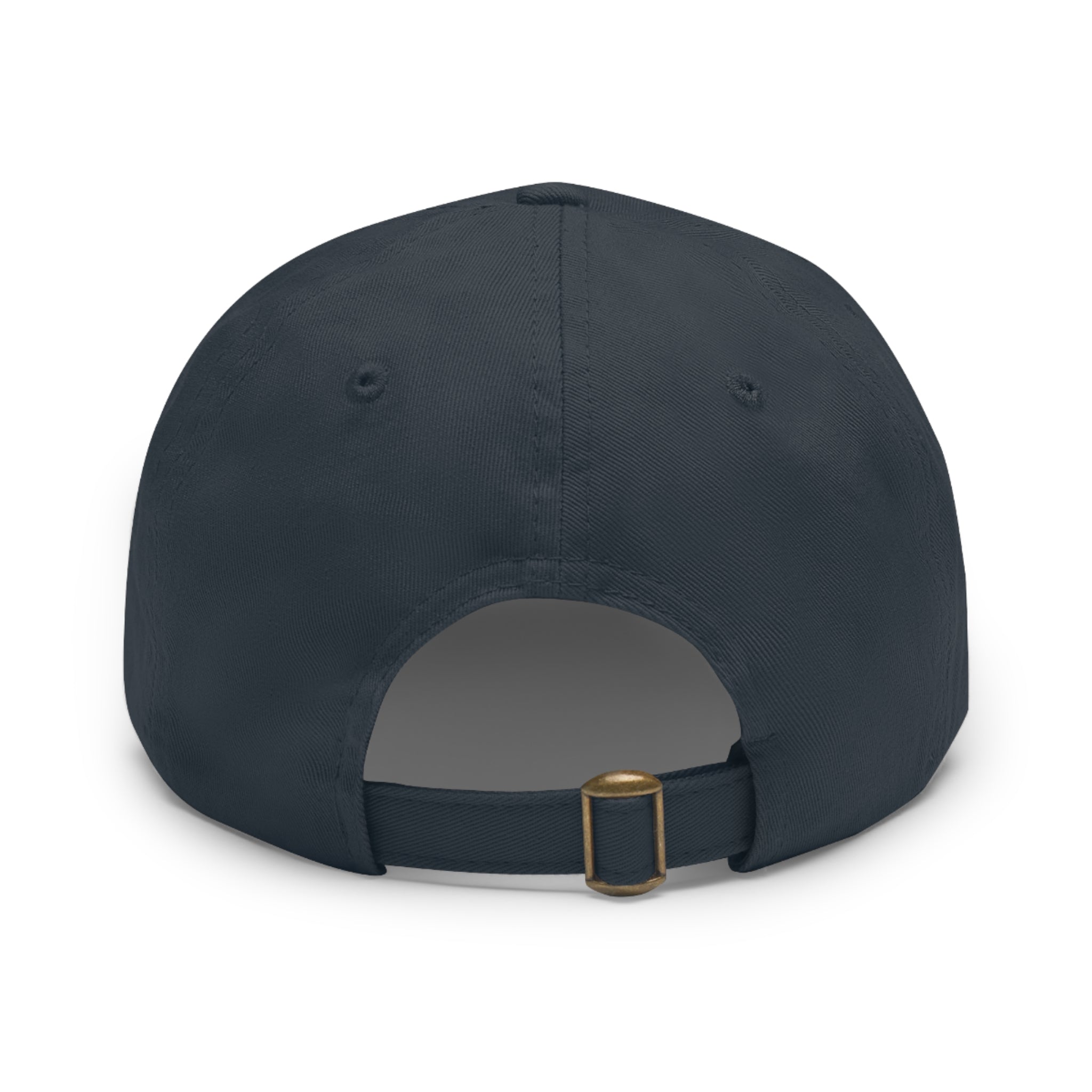 Courage Leather Patch Dad Hat — Inspirational Embroidered Whale Design