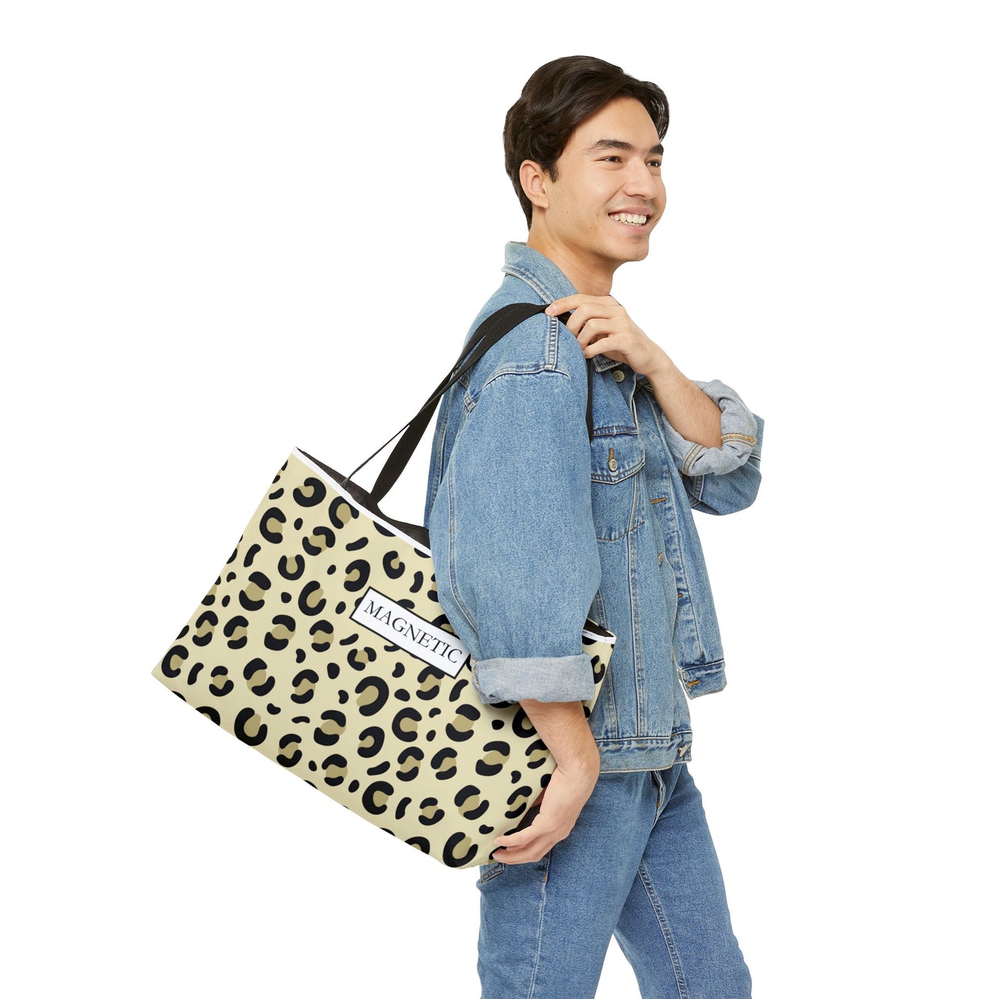 Leopard Print Weekender Tote Bag — 'MAGNETIC' Chic Travel Carryall