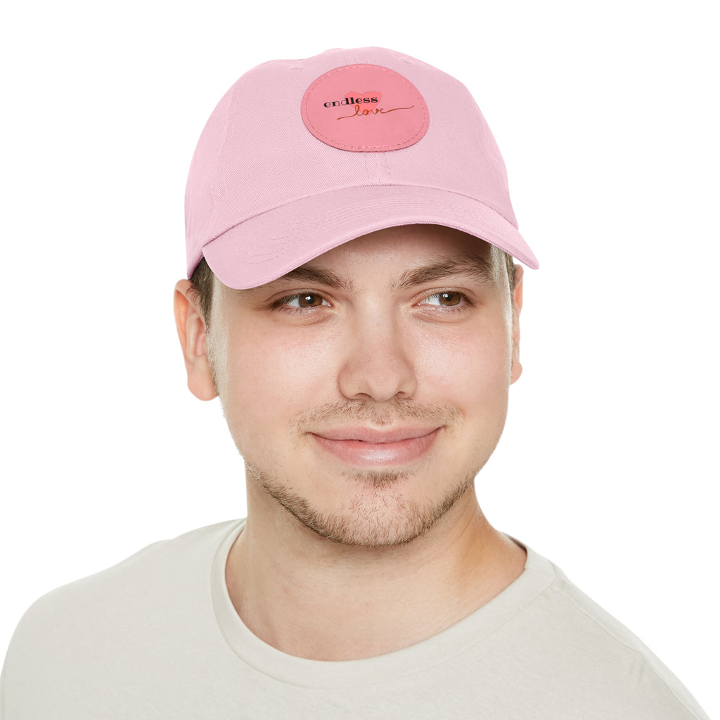 Leather Patch Dad Hat — Heartbeat 'endless' Design