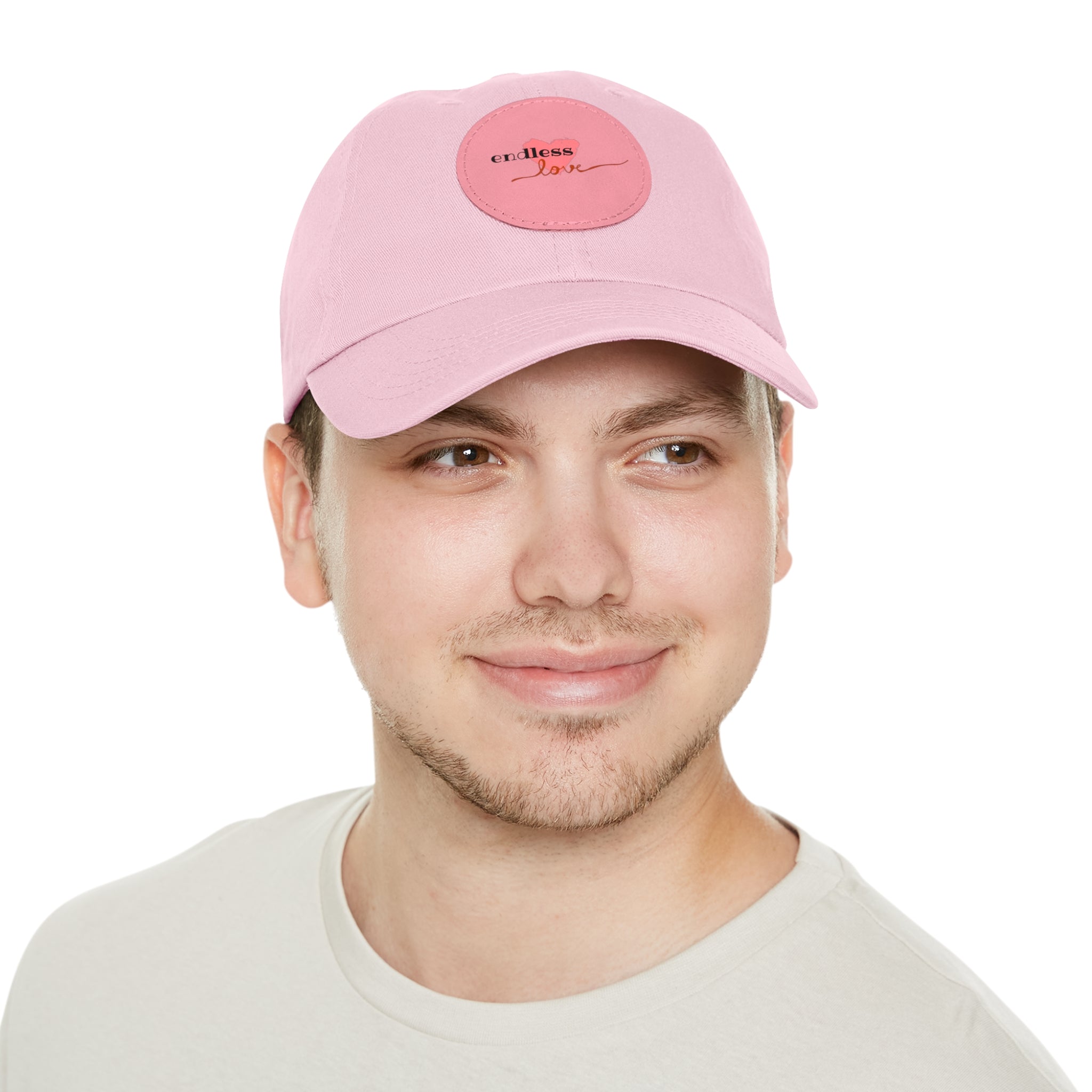 Leather Patch Dad Hat — Heartbeat 'endless' Design