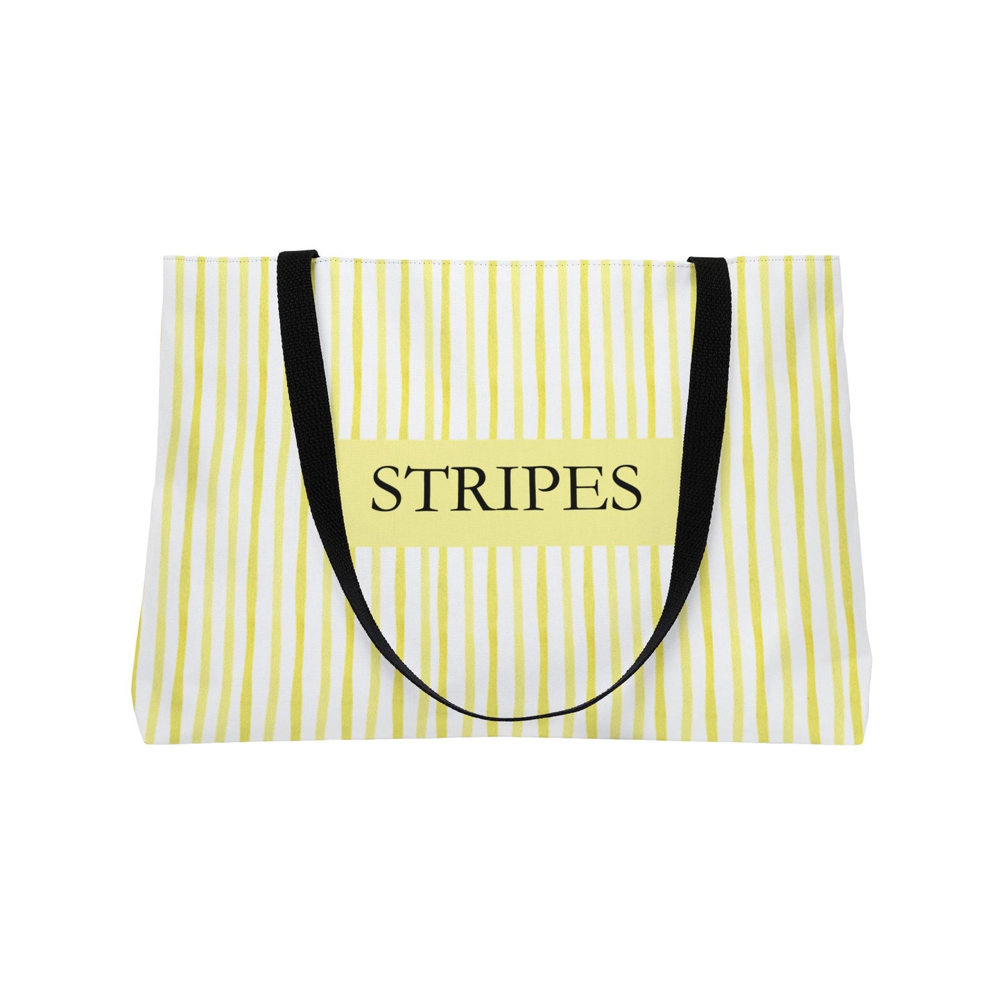Yellow Striped Weekender Tote Bag — 'STRIPES' Beach & Travel Carryall