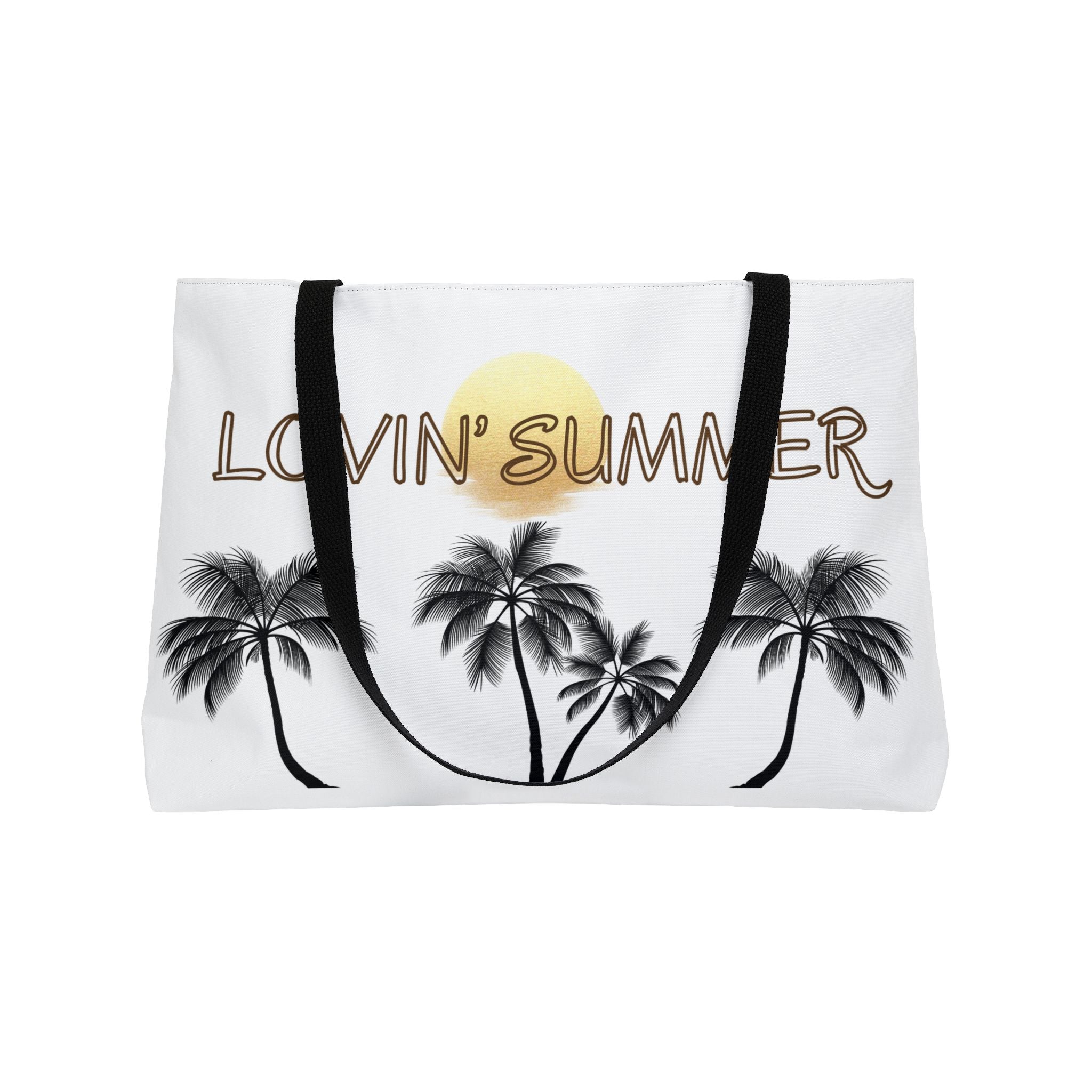 Weekender Tote Bag — "Lovin' Summer" Palm Tree Beach Tote