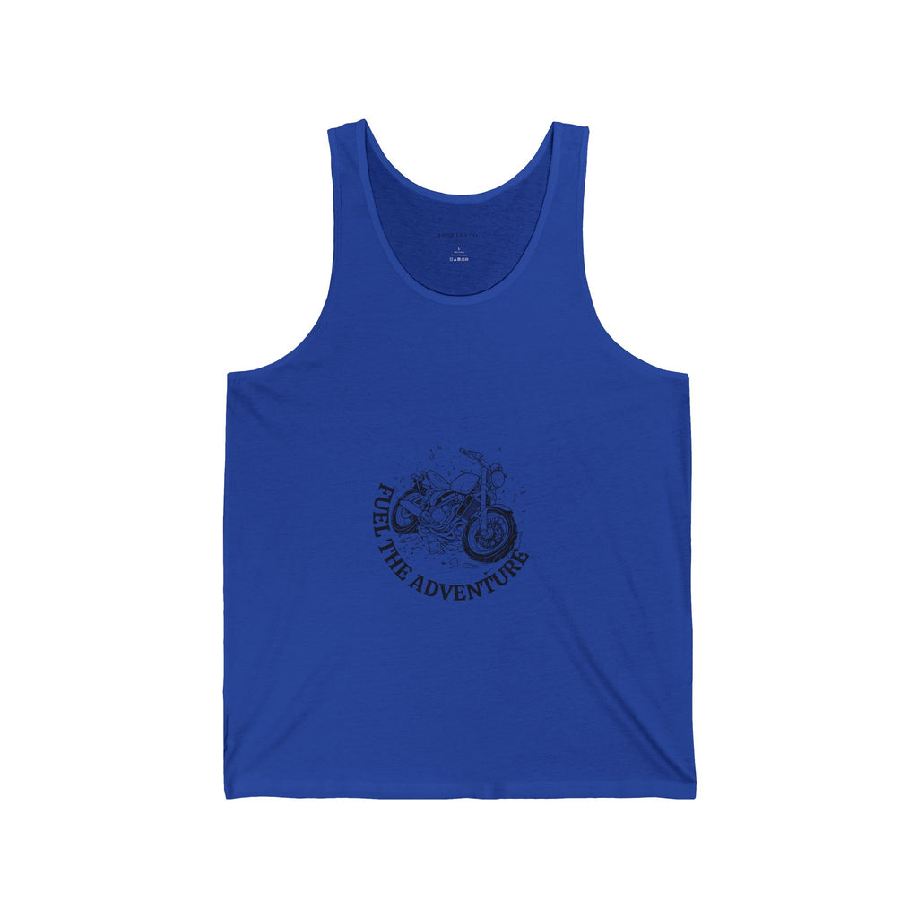 Adventure Motorcycle Tank Top — "Fuel the Adventure" Graphic