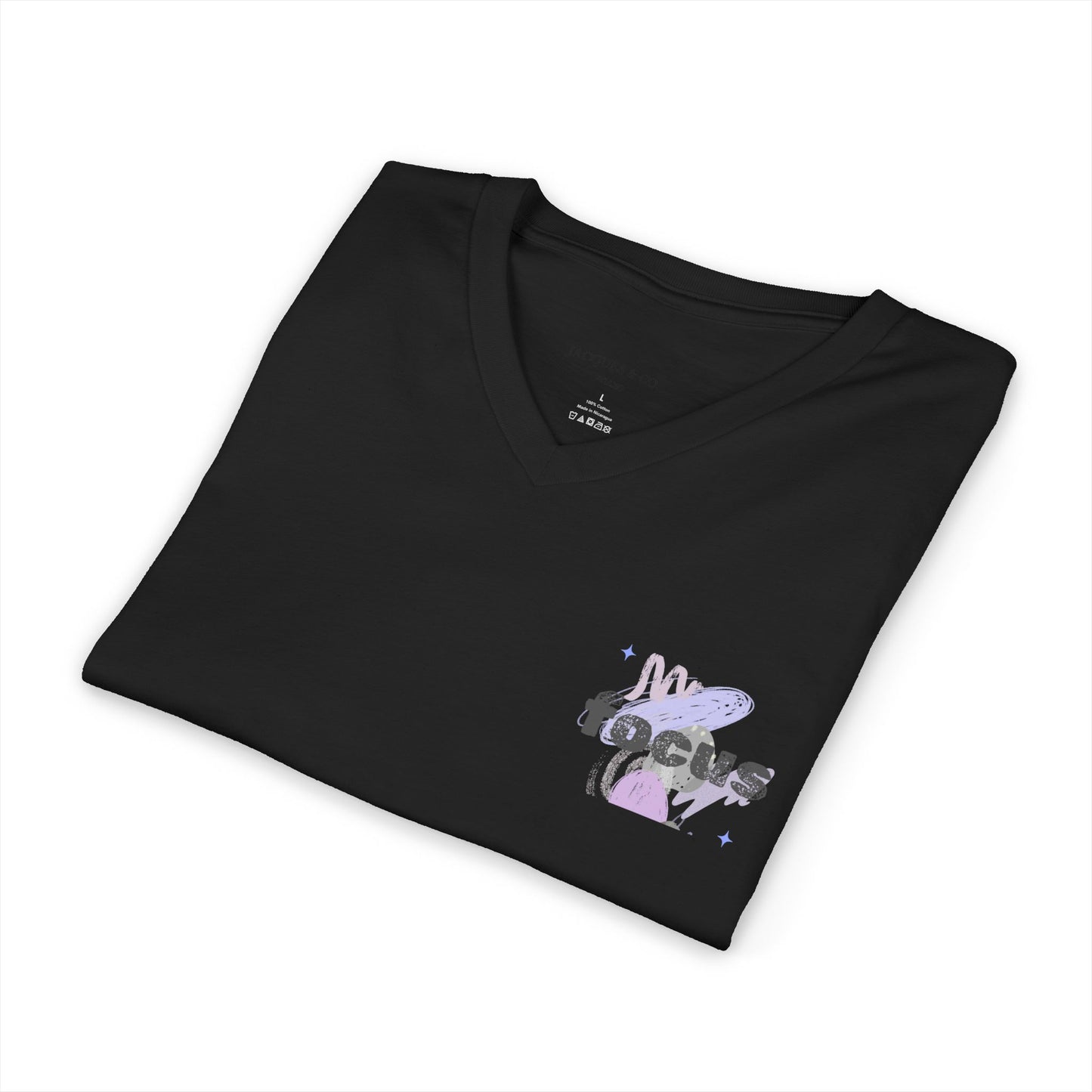 Keep It Simple V-Neck Tee — Minimalist Motivational Graphic T-Shirt