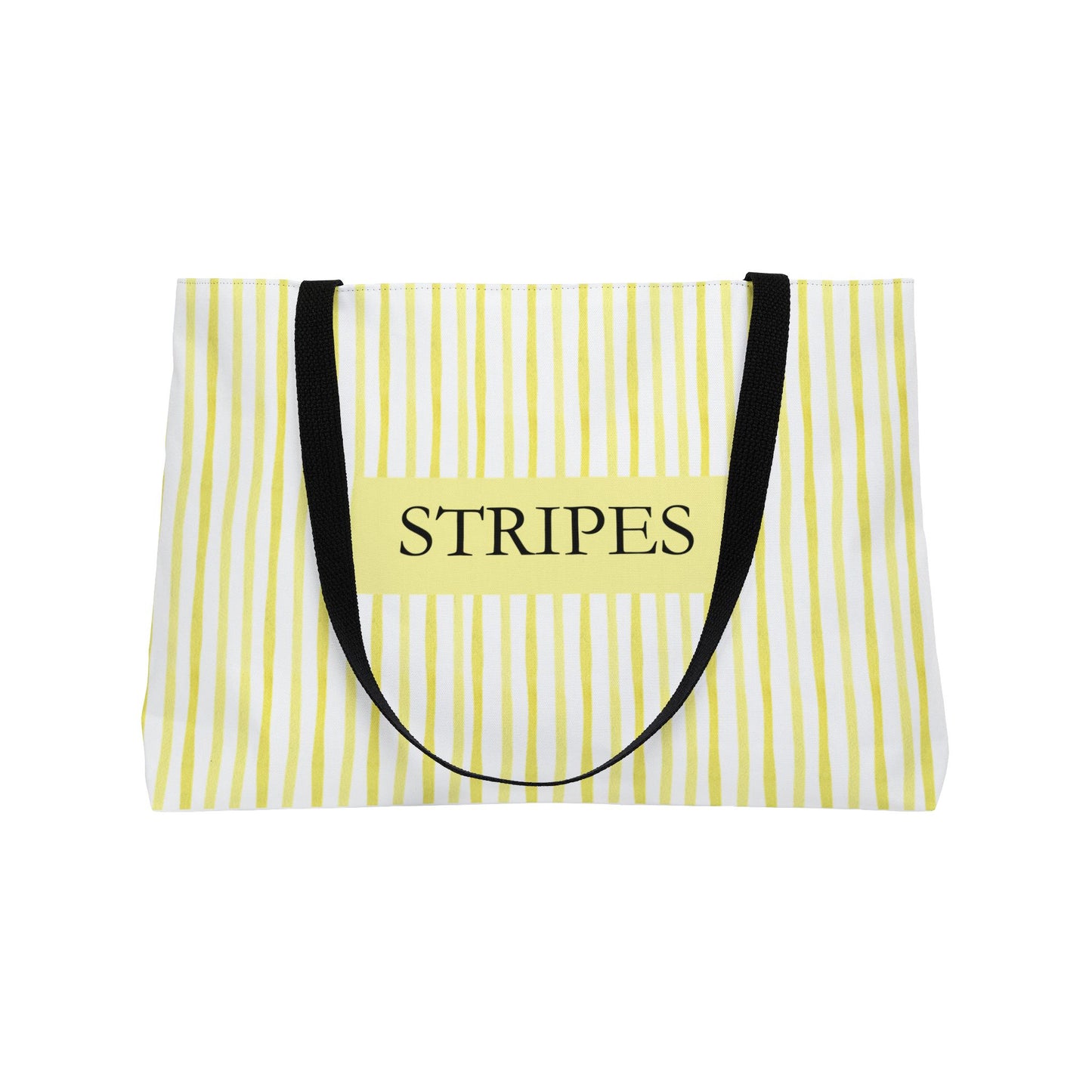 Yellow Striped Weekender Tote Bag — 'STRIPES' Beach & Travel Carryall