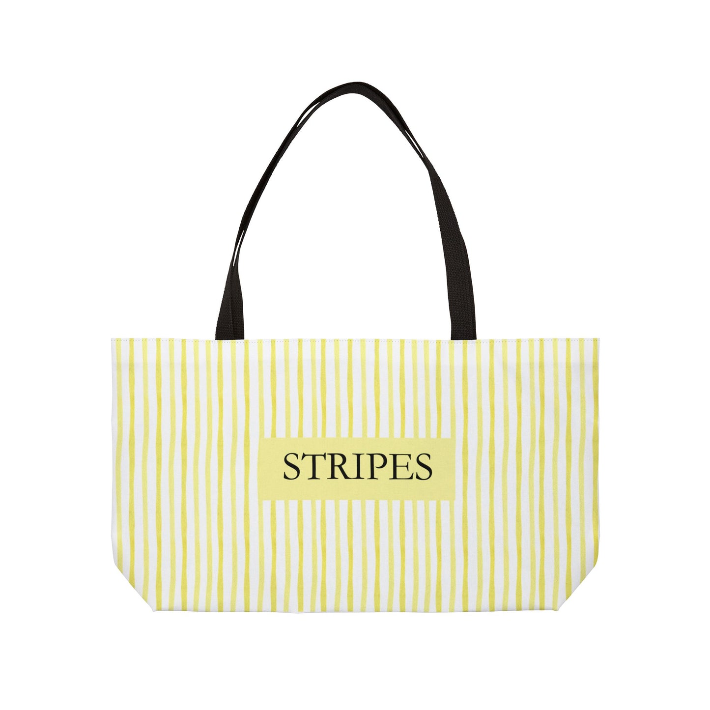 Yellow Striped Weekender Tote Bag — 'STRIPES' Beach & Travel Carryall
