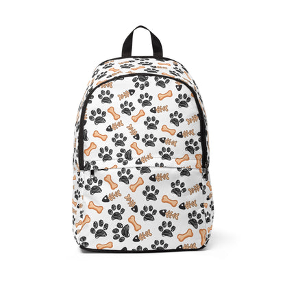 Dog Paw & Bone Pattern Backpack – Cute Pet Lover School Bag
