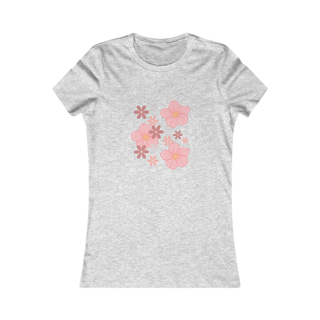 Floral Cluster Tee — Pink Blossoms Women's Graphic T-Shirt