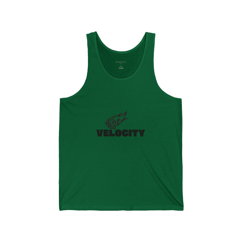 Velocity Logo Tank Top — Athletic Graphic Jersey Tank