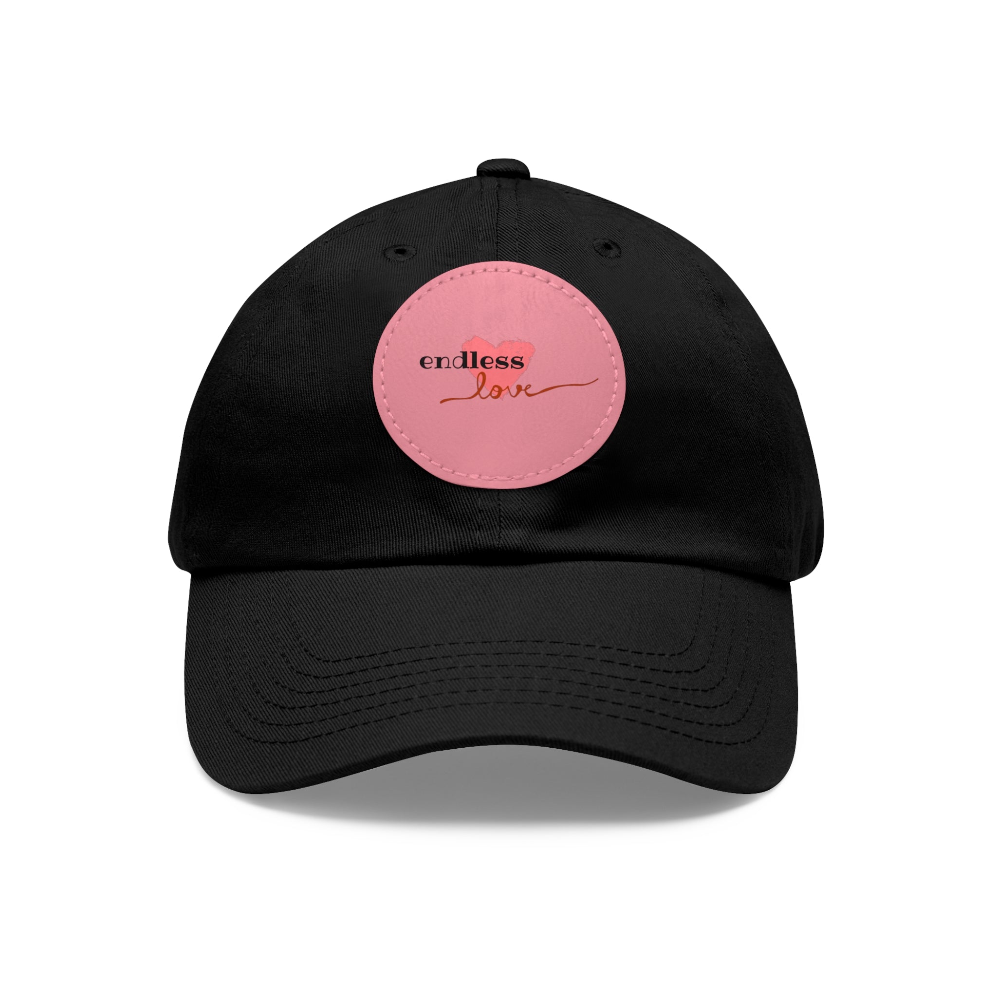 Leather Patch Dad Hat — Heartbeat 'endless' Design
