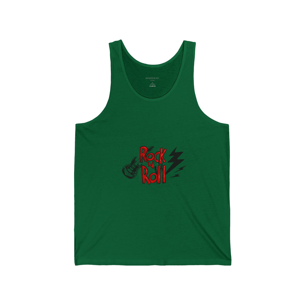 Rock N Roll Tank Top — Vintage Guitar Lightning Graphic Tank
