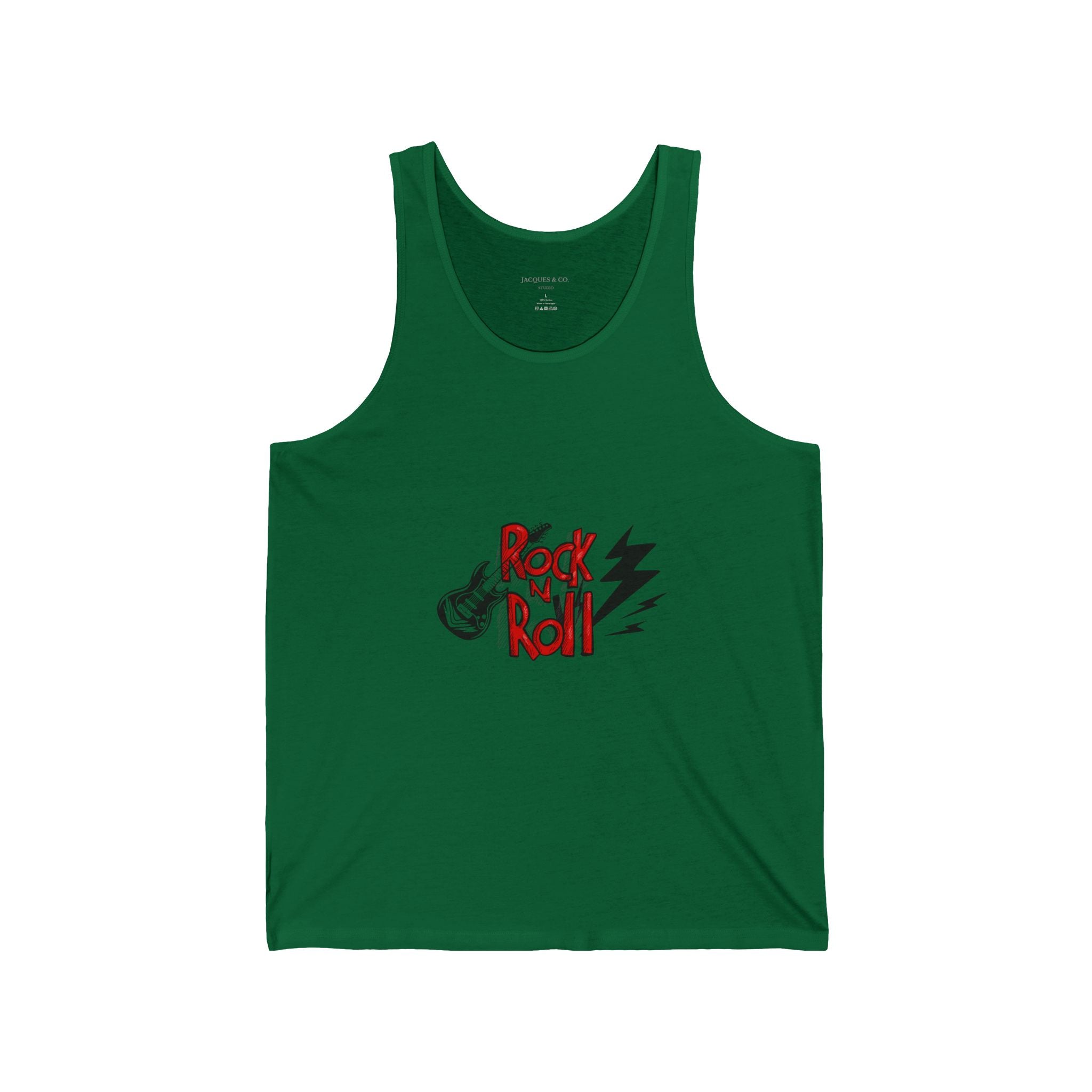 Rock N Roll Tank Top — Vintage Guitar Lightning Graphic Tank