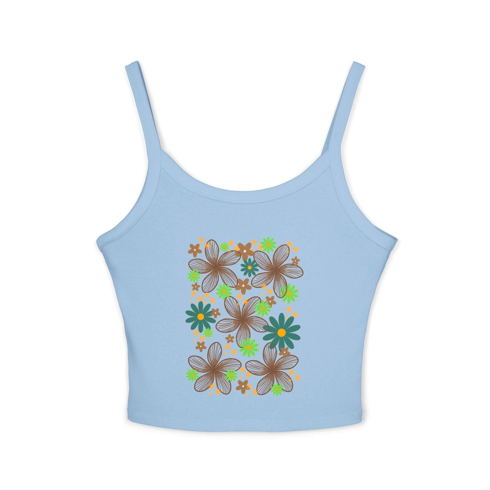 Floral Retro Garden Crop Tank