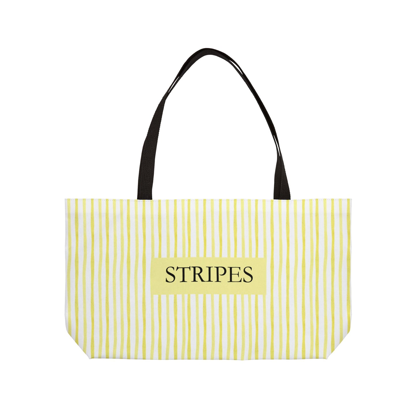 Yellow Striped Weekender Tote Bag — 'STRIPES' Beach & Travel Carryall
