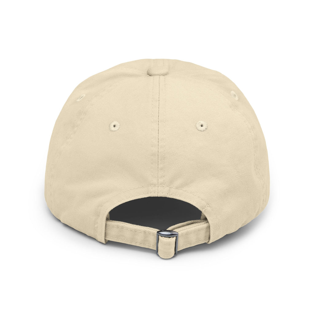 Mindset Distressed Baseball Cap – Washed Vintage Dad Hat with Blue Brain Graphic