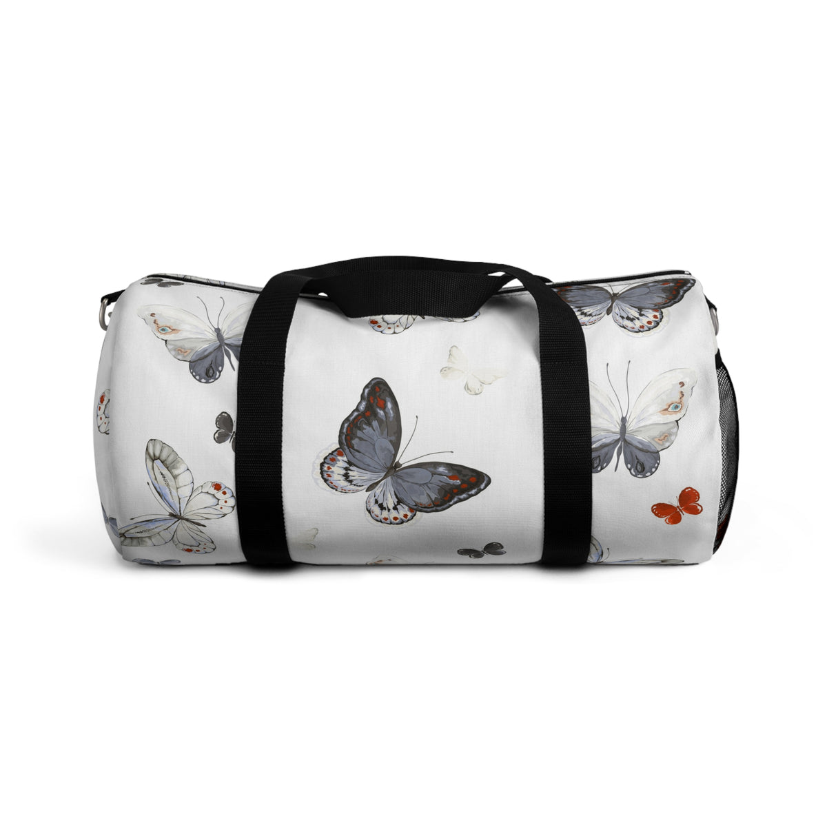 Butterfly Print Duffel Bag — Lightweight Travel & Gym Bag with Watercolor Butterflies