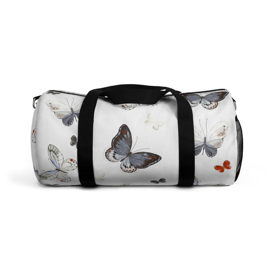 Butterfly Print Duffel Bag — Lightweight Travel & Gym Bag with Watercolor Butterflies