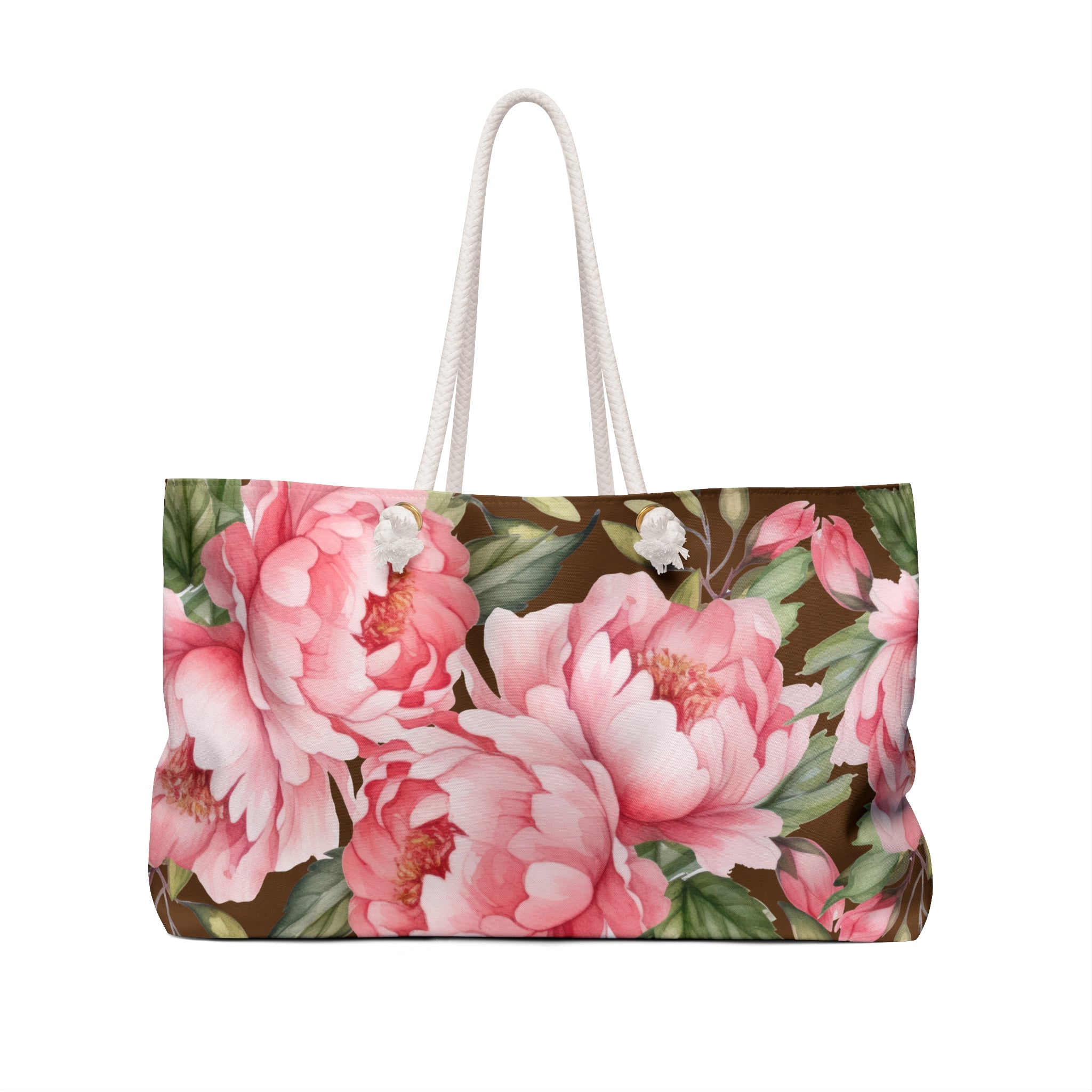 Floral Peony Weekender Bag — Pink Garden Travel Tote