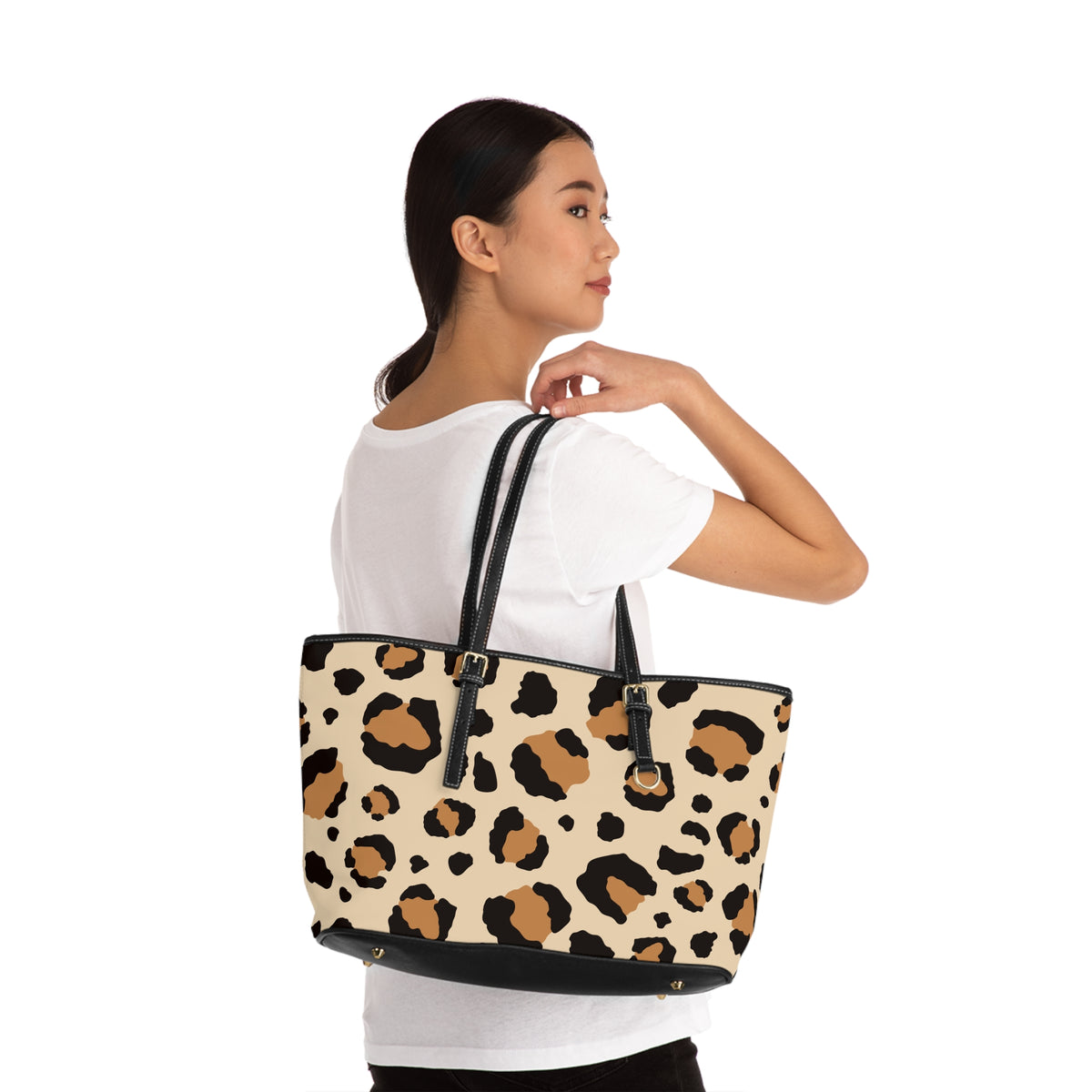 Leopard Print PU Leather Shoulder Bag