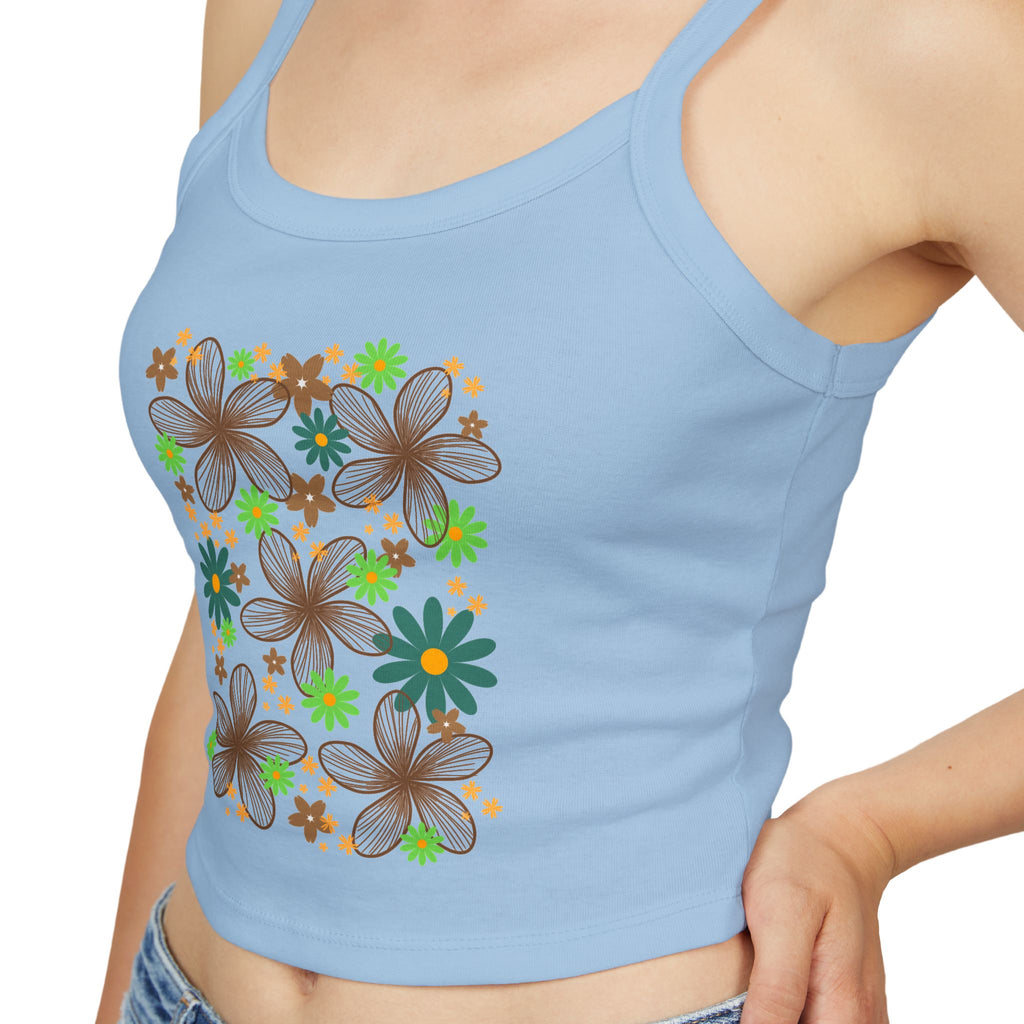 Floral Retro Garden Crop Tank