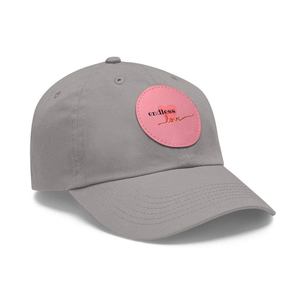 Leather Patch Dad Hat — Heartbeat 'endless' Design