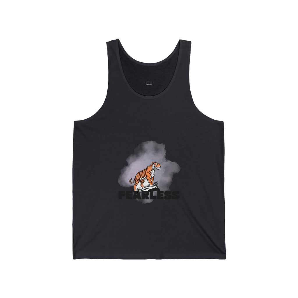 Fearless Tiger Tank Top — Bold Graphic Motivational Workout Tee