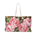 Floral Peony Weekender Bag — Pink Garden Travel Tote