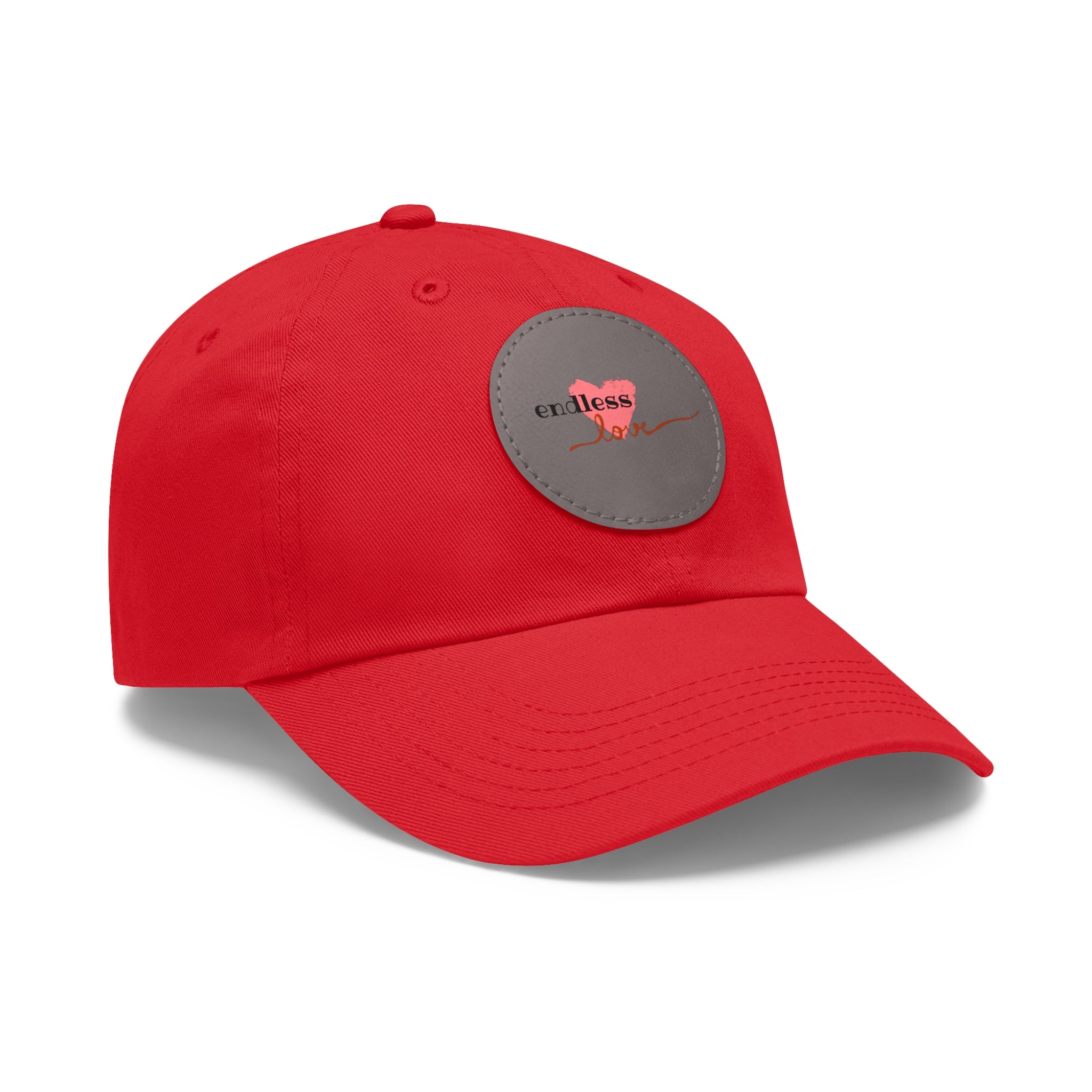 Leather Patch Dad Hat — Heartbeat 'endless' Design