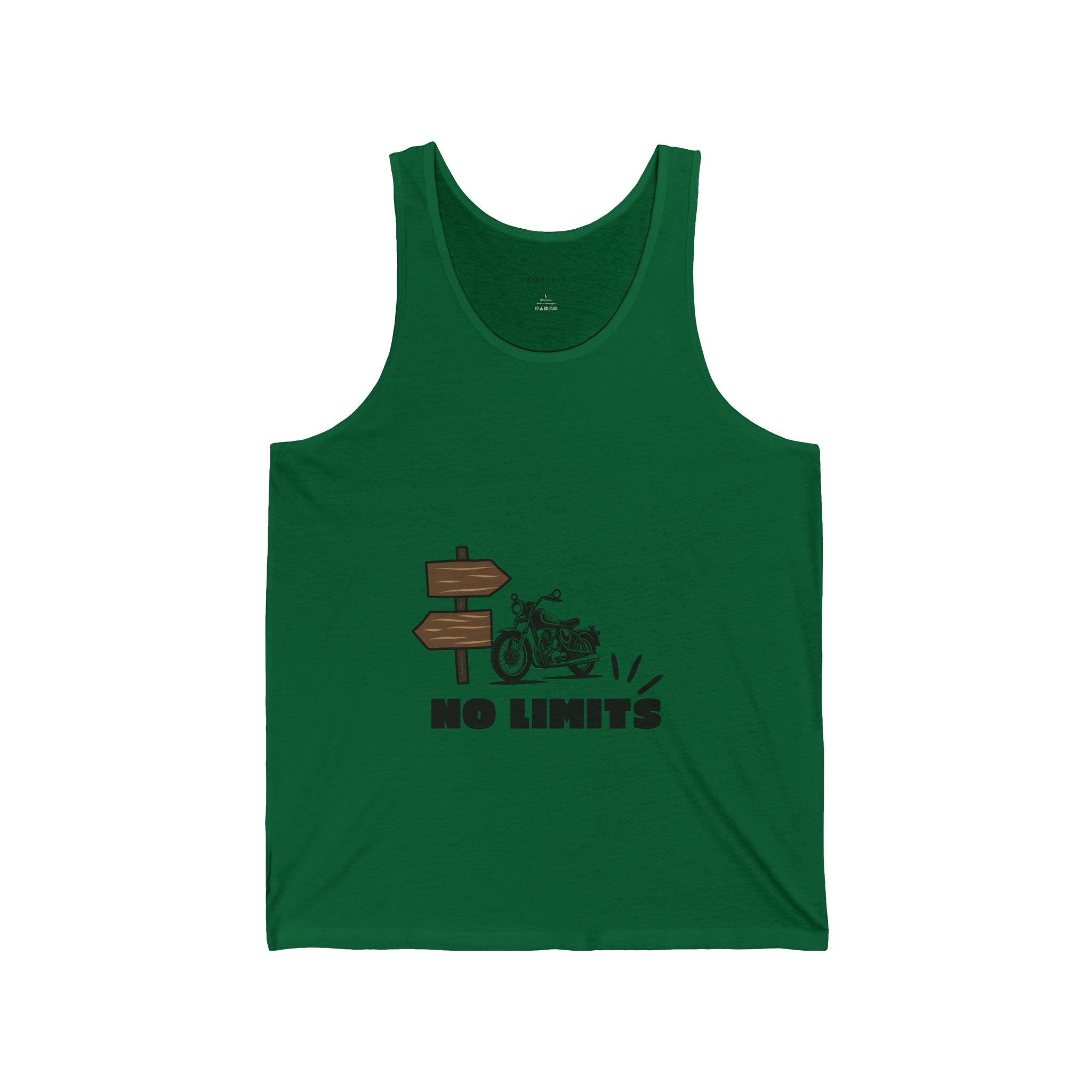 No Limits Motorcycle Tank Top — Biker Road Trip Graphic Tank